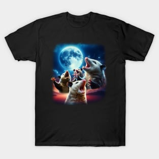 Opossums howling at the Moon T-Shirt